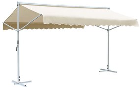 Tenda Parasole Con Piedistallo 500x300 Cm Crema /