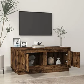 Tavolino da salotto rovere fumo 102x50x44 cm legno multistrato