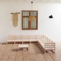 Set Divani da Giardino 10 pz in Legno Massello di Pino 3075849