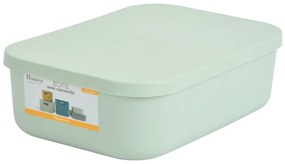 Scatola con coperchio in verde chiaro in plastica 24x18x8 cm – Homéa