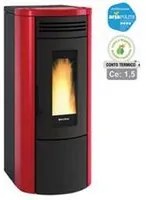 stufa a pellet costanza idro wi-fi 17 kw bordeaux (conto termico) - misure cm.49,5x59,3x115,3h. peso kg.165 fer351171