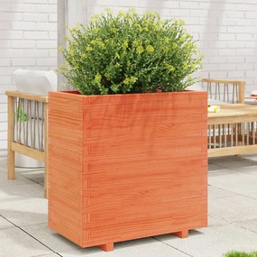 Fioriera Giardino Marrone Cera 70x40x72,5cm Legno Massello Pino /