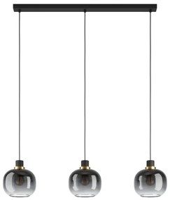 Eglo 99617 - Lampadario a sospensione con filo OILELLA 3xE27/40W/230V grigio