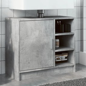 Mobile Lavabo Grigio Cemento 63x29x55 Cm İn Legno Multistrato /