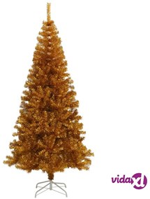 vidaXL Albero di Natale Artificiale con Supporto Oro 180 cm PET