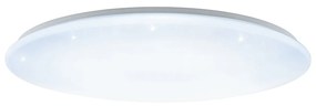 Plafoniera Moderna Giron-S Acciaio Bianco Luce Led Integrato 73W