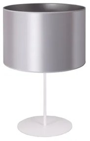 Duolla - Lampada da tavolo CANNES 1xE14/15W/230V diametro 20 cm argento/bianco