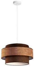 Lampadario a sospensione con filo GRACE 1xE27/60W/230V diametro 40 cm marrone/beige