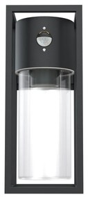 Applique Nera E27 con Sensore di Movimento IP54 - Serie VIMO Base E27