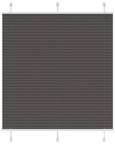 Tenda Plissettata Nera 115x100 Cm Larghezza Tessuto 114,4 Cm /