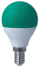 Lampada A Led E14 G45 4W 220V Colore Green Verde