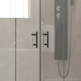 Nicchia doccia 180cm doppio scorrevole telaio nero KFN6000 - KAMALU