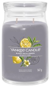 Black Tea Lemon, candela giara grande Yankee Candle