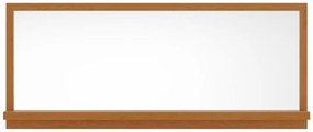 Specchio da parete con mensola L. 120 x H. 50 cm in Legno di rovere Naturale - JIAO