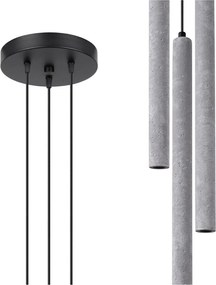 Lampadario grigio in calcestruzzo ø 19,5 cm Fideus – Sollux