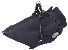 Cappotto Cani Imbracatura Impermeabile Riflettente Blu Navy L48 /