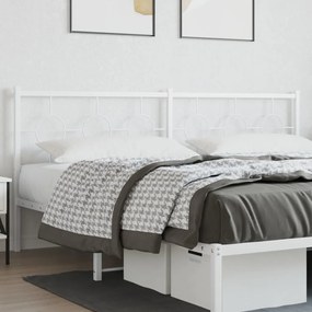 Testiera İn Metallo Bianco 200 Cm /