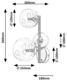Rabalux 71299 - Applique ASLOV 3xG9/28W/230V