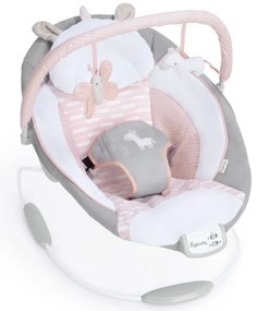 Ingenuity - Lettino vibrante per bambini con melodia FLORA THE UNICORN 3xC