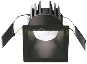 Gfa961n- - faretto da incasso nero in alluminio a led 4000k 656lm 8...