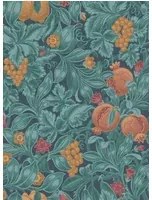 Cole & Son Carta da parati Vines of Pomona - Burnt Orange & Teal on Petrol