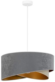 Brilagi - Lampadario LED a sospensione con filo LYRA 1xE27/15W/230V grigio/beige/oro