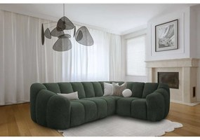 Divano angolare verde scuro (con penisola a destra/a L) Shell – Miuform