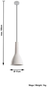 Lampadario a sospensione in Cemento EMPOLI E27 da interno