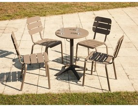 Tavolo da pranzo rotondo da giardino in alluminio ø 55 cm Alicante - Ezeis