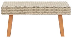 Set Divani da Giardino 5 pz con Cuscini in Polyrattan Beige