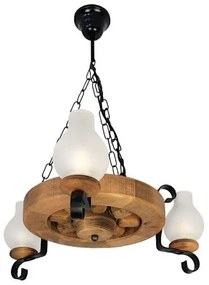 Brilagi - Lampadario a sospensione con catena ROATA 3xE14/40W/230V faggio