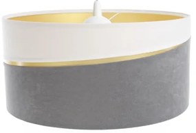 Lampadario a sospensione con filo SWING 1xE27/60W/230V grigio/bianco/oro