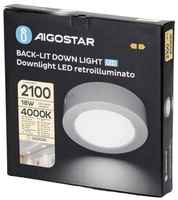 Aigostar - LED Plafoniera LED/18W/230V diametro 22,6 cm 4000K bianco