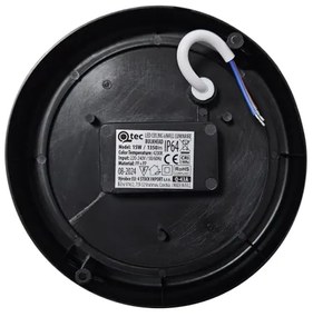 Plafoniera LED da esterno LED/15W/230V 4200K diametro 15,5 cm IP64 nero