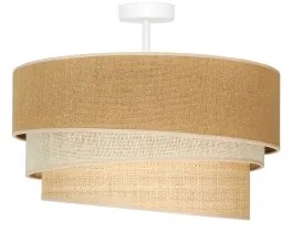 Duolla - Lampadario a plafone YUTE TRIO 1xE27/15W/230V diametro 45 cm marrone/grigio/beige