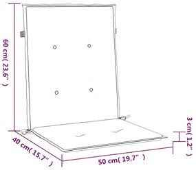 Cuscini per Sedia 6 pz Verde Intenso 100x50x3 cm Tessuto Oxford