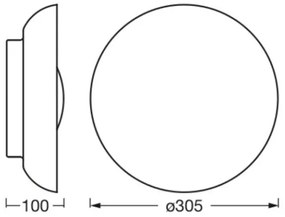 Ledvance - Plafoniera ORBIS MILAN 2xE27/10W/230V