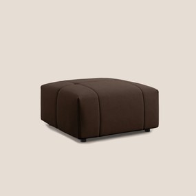 Giotto pouf in morbida microfibra effetto velluto impermeabile idrorepellente T09 marrone