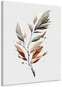 Quadro su tela – Foglia minimalista in movimento