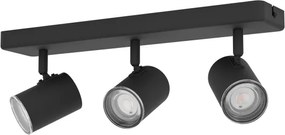 Eglo 901966 - Faretto da bagno CONSUMA 3xGU10/5W/230V IP44 nero