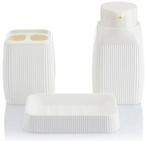 Set da bagno CRYSTAL 5 pz bianco