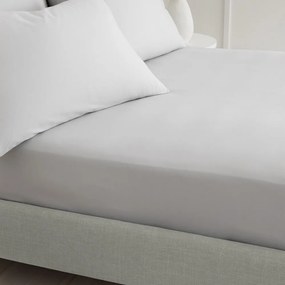 Lenzuolo con angoli grigio in percalle di cotone 185x200 cm Cotton Percale – Bianca