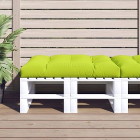 Cuscino per Pallet Verde Brillante 120x80x12 cm in Tessuto