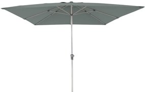 Ombrellone a palo centrale grigio Aura NATERIAL L 285 x 285 cm con telo verde