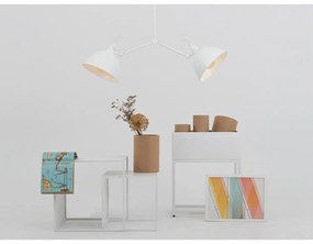 Lampada a sospensione bianca con paralume in metallo 104x104 cm Coben - CustomForm