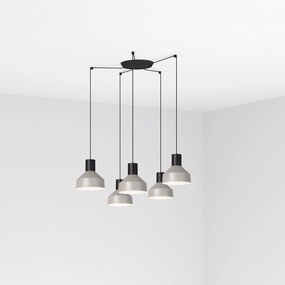 Faro Barcelona Kombo 200  5-light hanging lamp Grigio