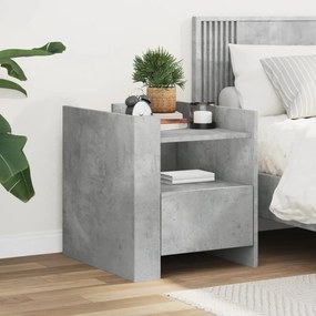 Comodino Grigio Cemento 45x50x50 Cm İn Truciolato /