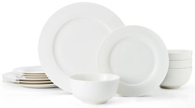 Servizio 12 piatti bianchi porcellana Egret Mikasa