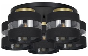 Lampadario a plafone HAVARD 5xE27/60W/230V nero/ottone