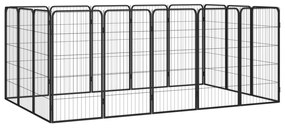 Box Cani 16 Pannelli Nero 50x100 Cm Acciaio Verniciato Polvere /